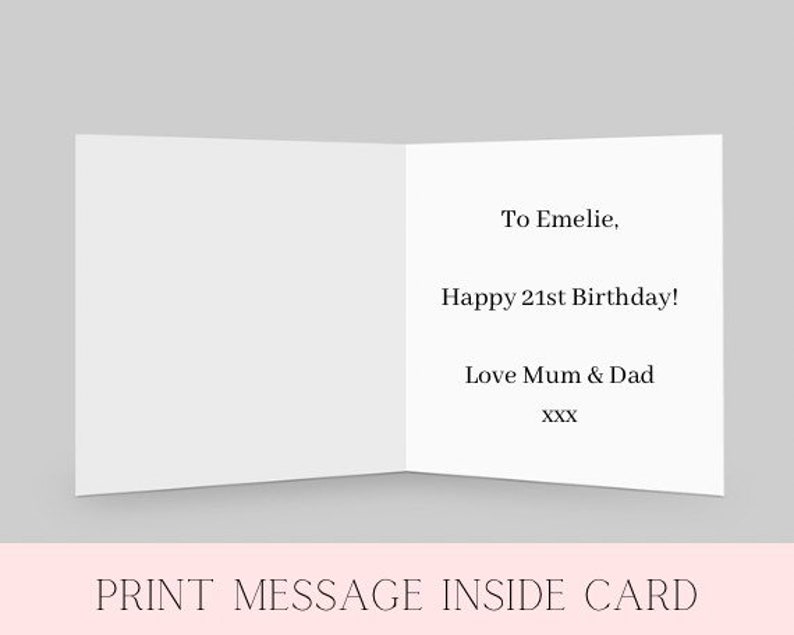 50th Fifty Personalised Birthday Card, Daughter, Sister, Granddaughter, Niece, Best Friend image 9
