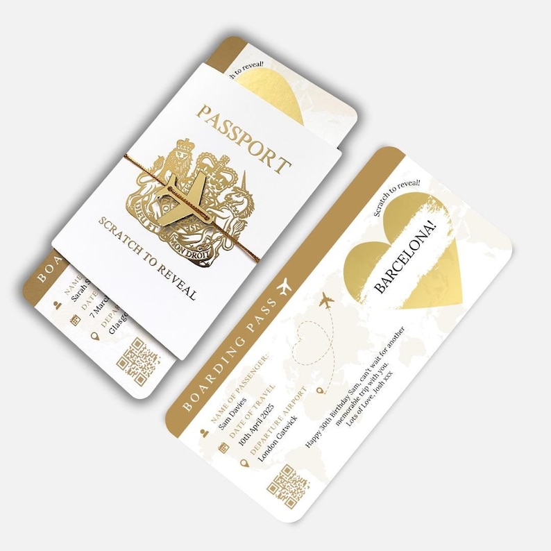 BOARDING PASS SCRATCH CARD