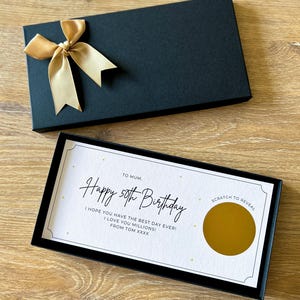 Any Occasion, Birthday Surprise, Merry Christmas Scratch Card, Personalised, for any occasion, ribbon gift box