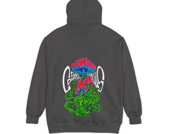 Cosmic mushrooms heavy hoodie