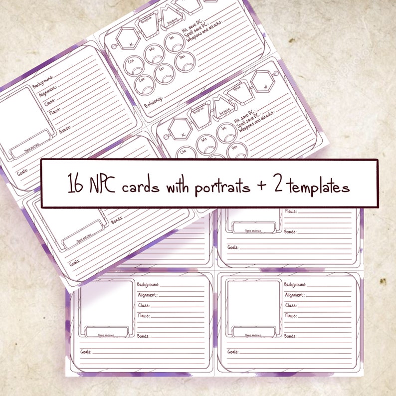 Npc Templates for Dnd and Tabletop Games Etsy Canada Npc Templates for Dnd and Tabletop Games Etsy Canada