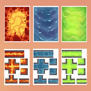 Full Color Printable Dungeon Tiles [D&amp;D/ Ttrpg] - Etsy