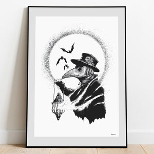 Plague Doctor - Art Print - A4