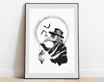 Plague Doctor – wydruk artystyczny – A4