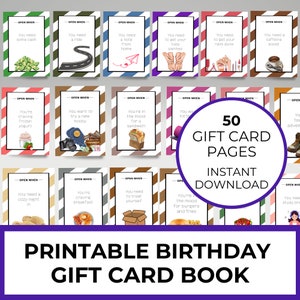 Carte-cadeau d'anniversaire, livre imprimable avec porte-cartes, album photo, 21e anniversaire, cadeau sweet 16 pour adolescente, pour petite-fille