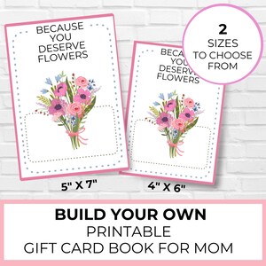 Regalo del Día de la Madre para la Suegra de parte de la Nuera, Idea de Porta Tarjetas de Regalo, Libro de Tarjetas de Regalo Imprimible, Para Mamás Primerizas, de Hijos Adultos