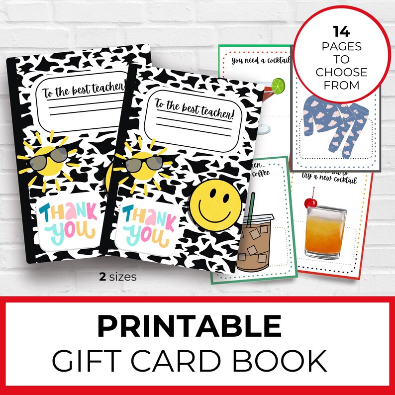 End of the Year Teacher Appreciation Gift Card Holders, Teacher Thank ...