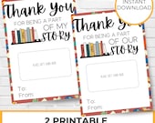 Printable Teacher Appreciation Week Gift Card Holder, Thank You Gift for Librarian, End Of The School Year, Last Day, Book Lover Gift
