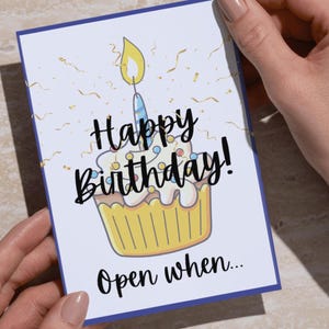 16.Geburtstagsgeschenk, süßes 16 Geschenk, druckbares Geburtstagsgeschenk Kartenhalter, offen wenn, Fotoalbum Buch für Mädchen, Kartenidee für Jungen von Eltern