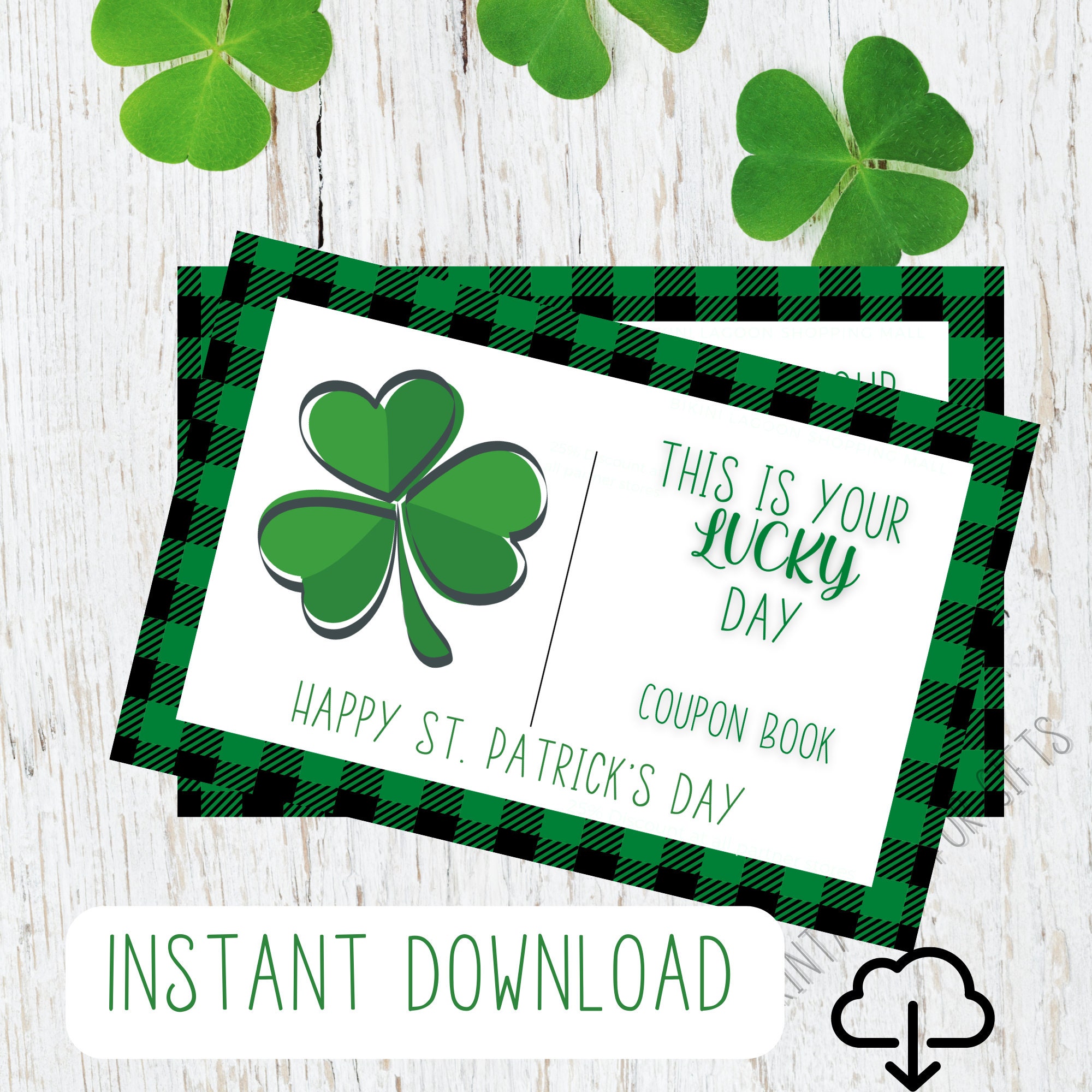 Printable Blank Coupon Book St. Patrick's Day Gift - Etsy