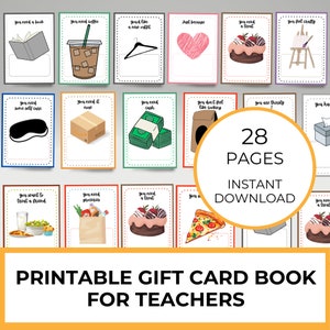 Presente de agradecimento ao professor, livro para impressão de porta-cartões de presente do professor, álbum de fotos de cartão-presente, livreto aberto quando, final do ano, café, obrigado