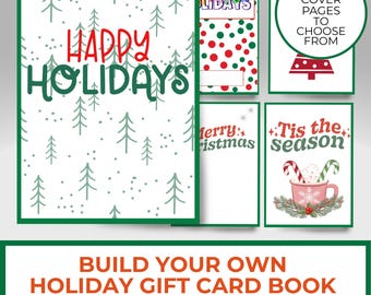 Holiday Gift Card Book, Printable Gift Card Holder For College Student, Teen and Adult, For Him, Son, Daughter, Christmas Gift From Parents