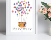 End Of The Year Gift From Class Printable Teacher Gift, Fingerprint Art Keepsake From Student, Thank You Teacher Appreciation Gift From Kids