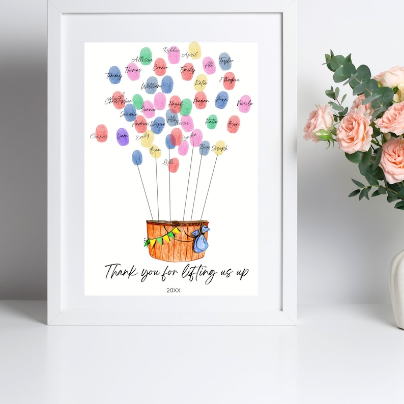 End of the Year Gift From Class Printable Teacher Gift, Fingerprint Art ...