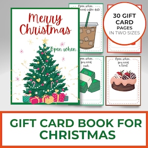 Kerstcadeaukaart boek, cadeau voor student, kerstcadeau voor tiener, kerstgeldhouder, cadeau tienerjongen, cadeau voor zoon, meisje