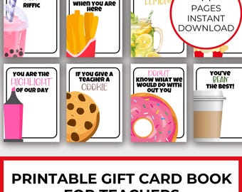 Christmas Gift For Teacher Appreciation Gift Card Holder: Printable Thank You Gift (Digital Download), Multiple Card Holder from Class
