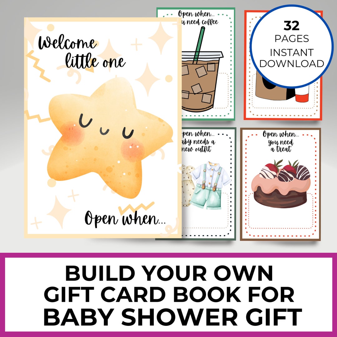New Mom Gift Card Book, Printable Gift Card Holder, Baby Shower Gift Idea, Group Gift, First