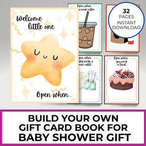 Neue Mom Geschenkkartenbuch, druckbarer Geschenkkartenhalter, Babypartygeschenkidee, Gruppengeschenk, erste Zeitelternteil, Glückwünsche zum Baby, für Sie