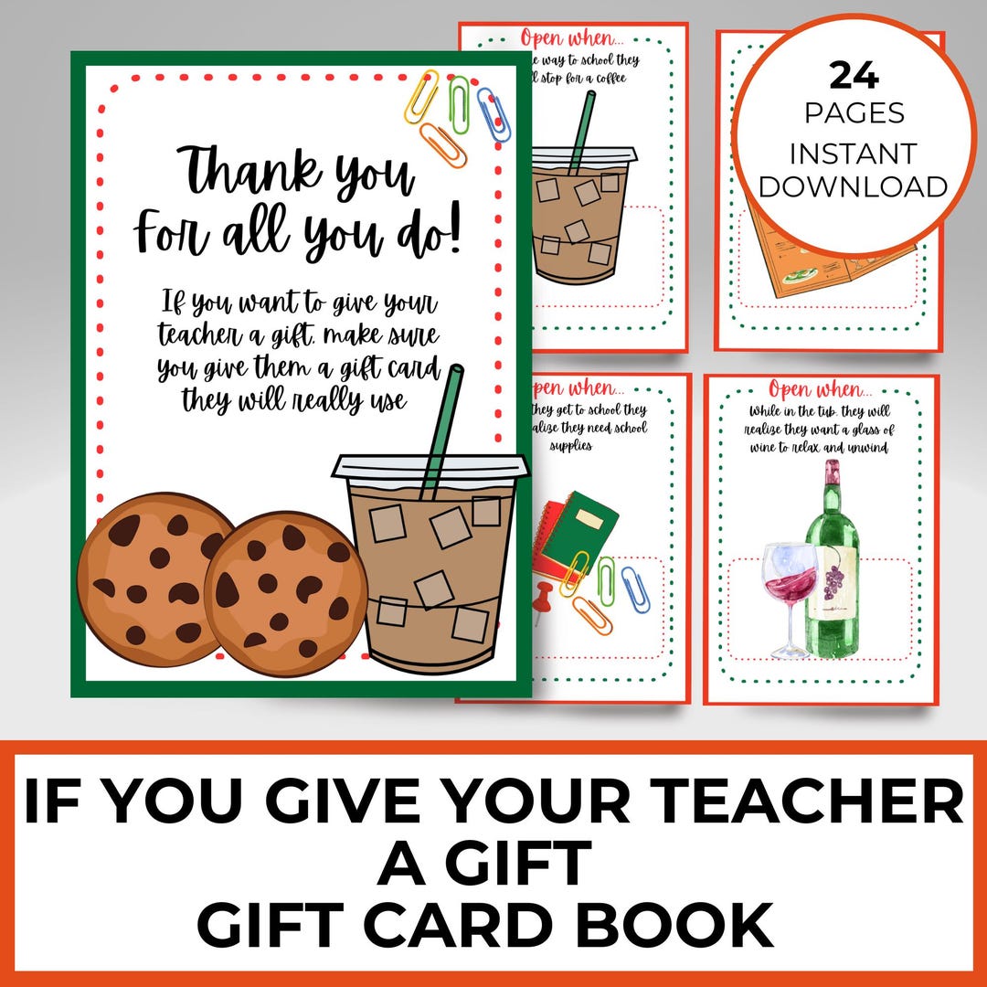 Printable If You Give A Teacher A Cookie Preschool Teacher Appreciation ...