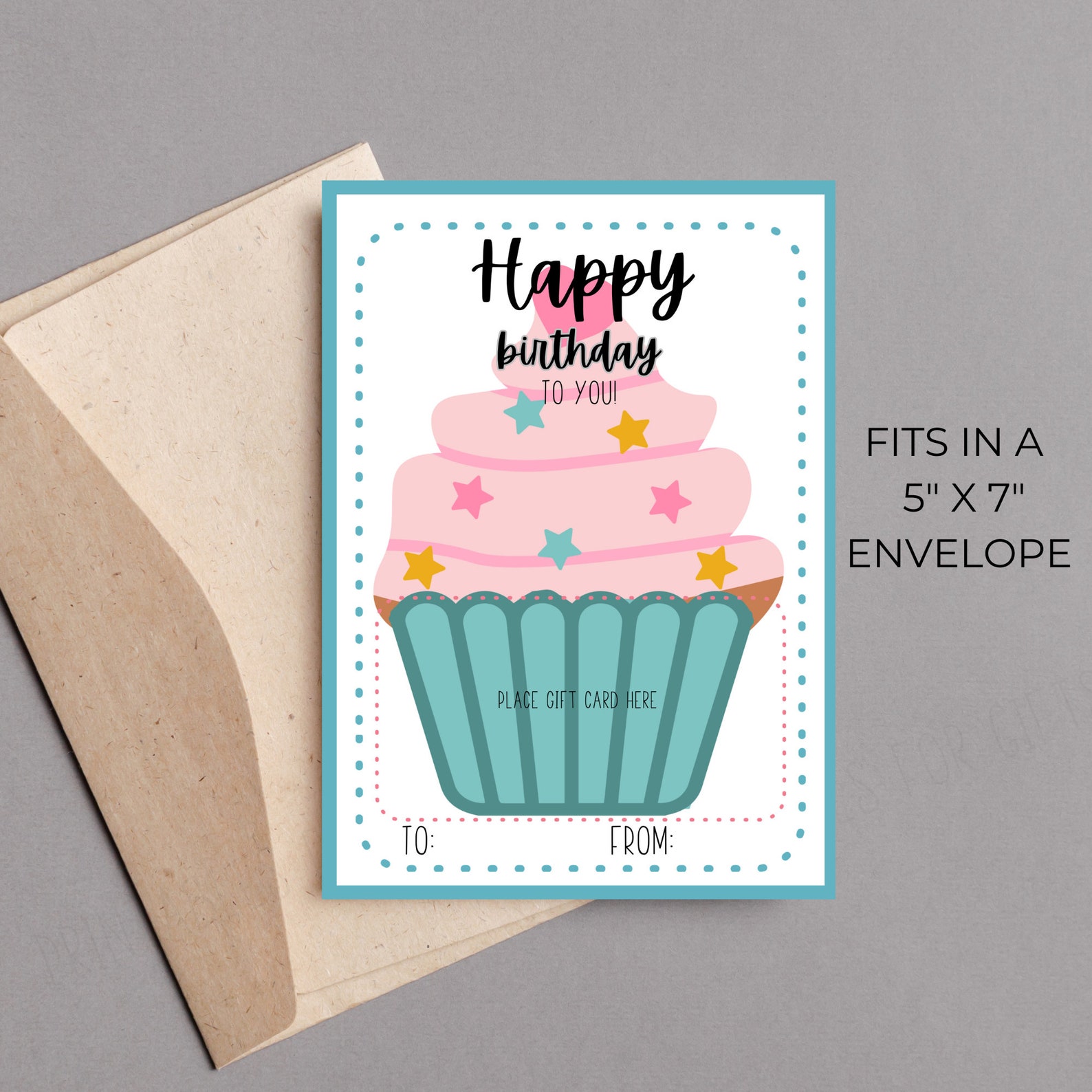 Birthday Gift Card Holder Printable, Money Holder Gift Card Printable ...