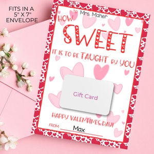 Valentinstag für Lehrer, Lehrer Wertschätzung druckbare Geschenkkartenhalter aus der Klasse, süßes Geschenk für männliche Lehrer, Danke-Tag vom Schüler