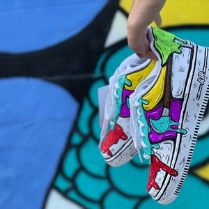 Nike Air Force 1 Caricature Couleurs baskets personnalisé | Etsy Canada
