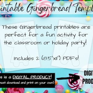 Printable Gingerbread Template, Gingerbread Coloring Sheet, Gingerbread ...