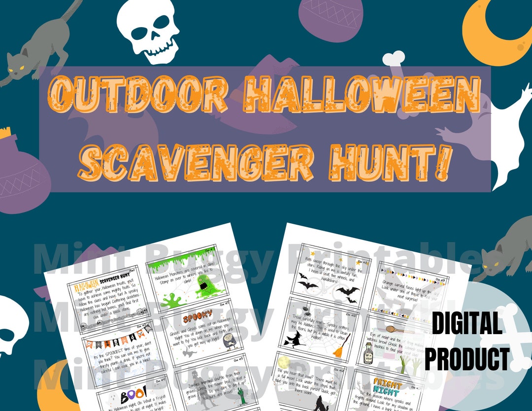 Printable Outdoor Halloween Scavenger Hunt Halloween Fun - Etsy