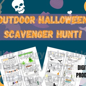 Printable Outdoor Halloween Scavenger Hunt Halloween Fun - Etsy