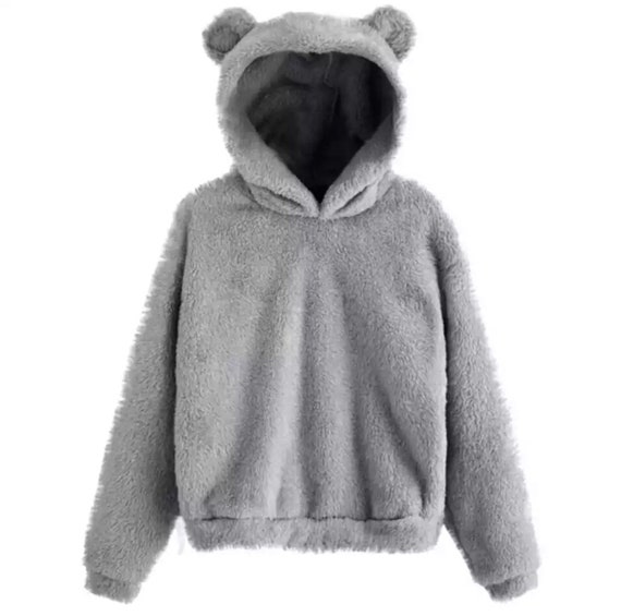 Buy Womens Teddy Bear Hoodie With Ears 
