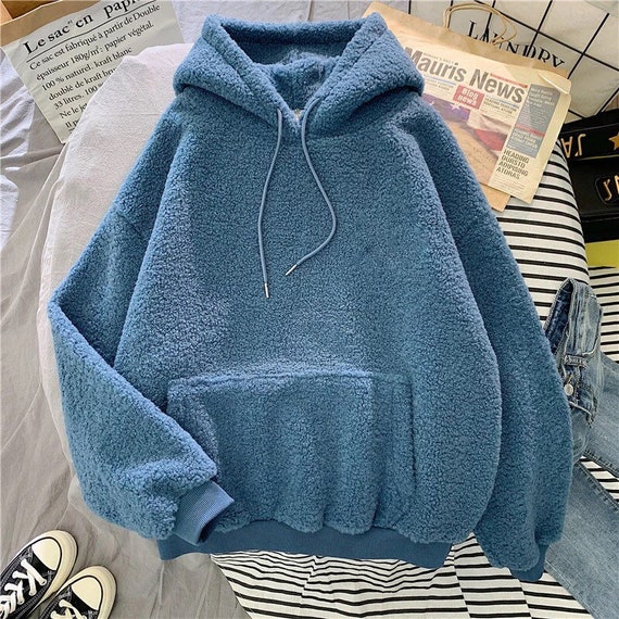 Womens Fluffy Hoodie - Etsy New Zealand