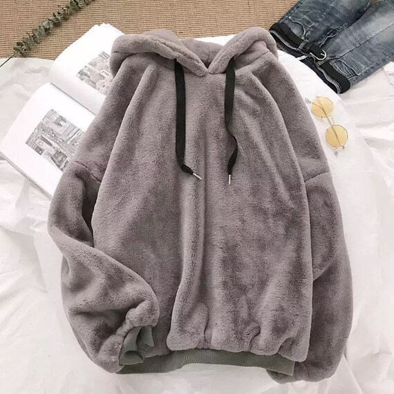 Womens Fluffy Velvet-style Hoodie - Etsy