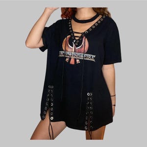 lace up band t shirt dress Transforming T-Shirts into Trendy Dresses