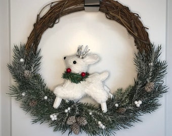 Winter Reindeer Wreath