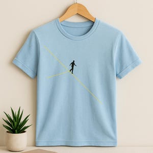 Mindful Balance Graphic Tee: Minimalist Mental Health Gift