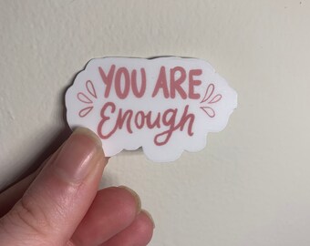 "You Are Enough" Rear View Mirror Decal - 5 Pack, Motivational Vinyl Car Stickers