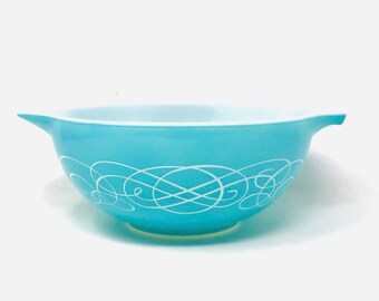 Turquoise Pyrex Bowl | Etsy