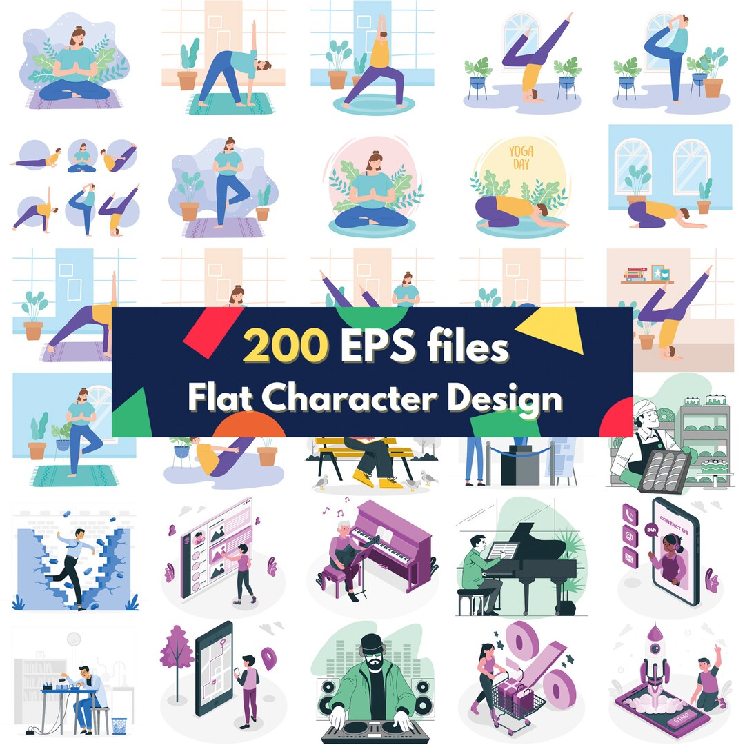 BIG Digital Download 200 EPS Bundle Layered File Editable Adobe ...