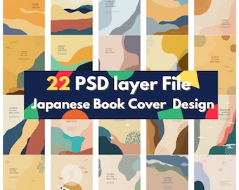 Japanese Book Cover Illustration Bundle (22 PSD)