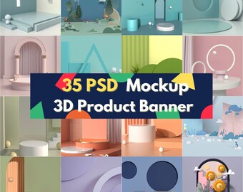 35 E-commerce Interior Mockup PSD Backgrounds (Digital Download)