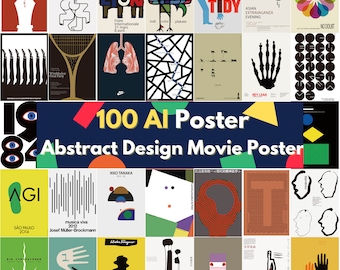 BIG digital download AI layers file editable layers for Adobe Illustrator abstract movie theme poster design commercial artistic minimalist