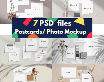 Photo & Card Mockup | Interior Scene, PSD Files (Digital Download)