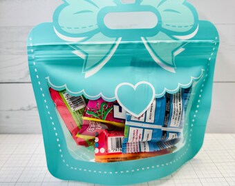 Party Favor Goodie Bags, Reusable and Resealable Snack and Candy Bags, Set of 10 bags
