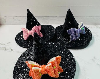 Witch hat hair Bow, hair clip, Halloween themed hair bows