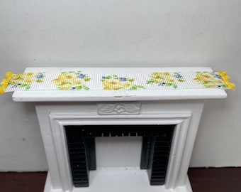 Miniature Yellow Rose Floral Table Runner
