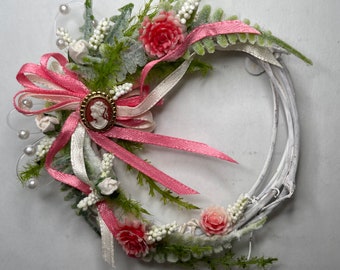 Miniature Victorian Cameo Floral Wreath