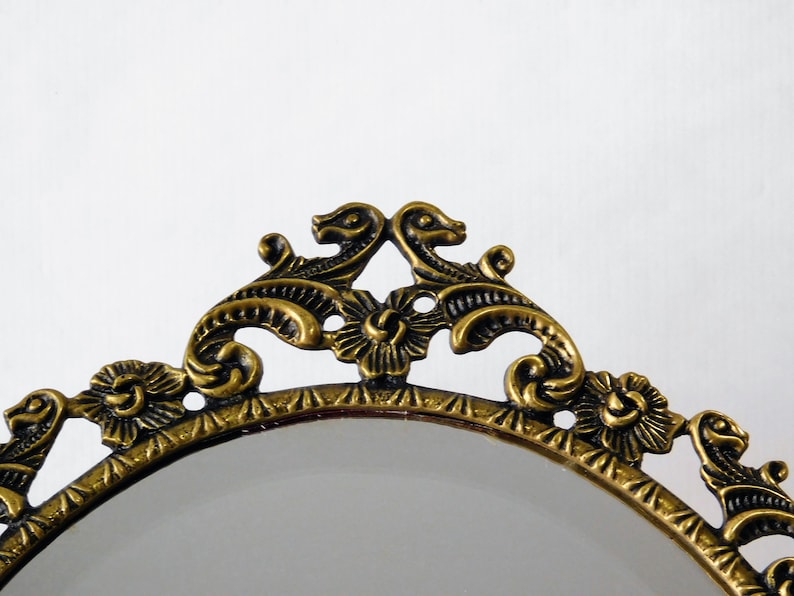 Vintage Dressing Table Mirror Brass. Vintage Vanity Mirror. Etsy