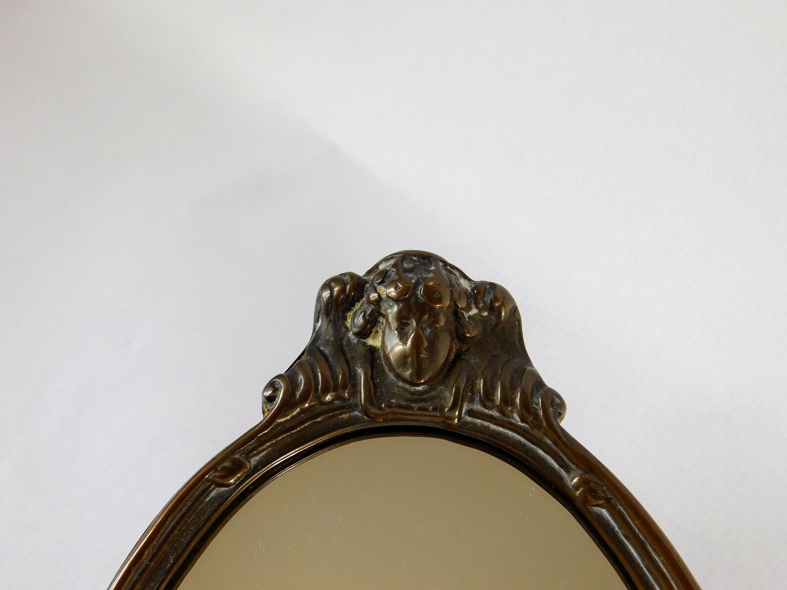 Brass Hand Mirror. Vintage Art Nouveau Vanity Mirror. Spelter Etsy