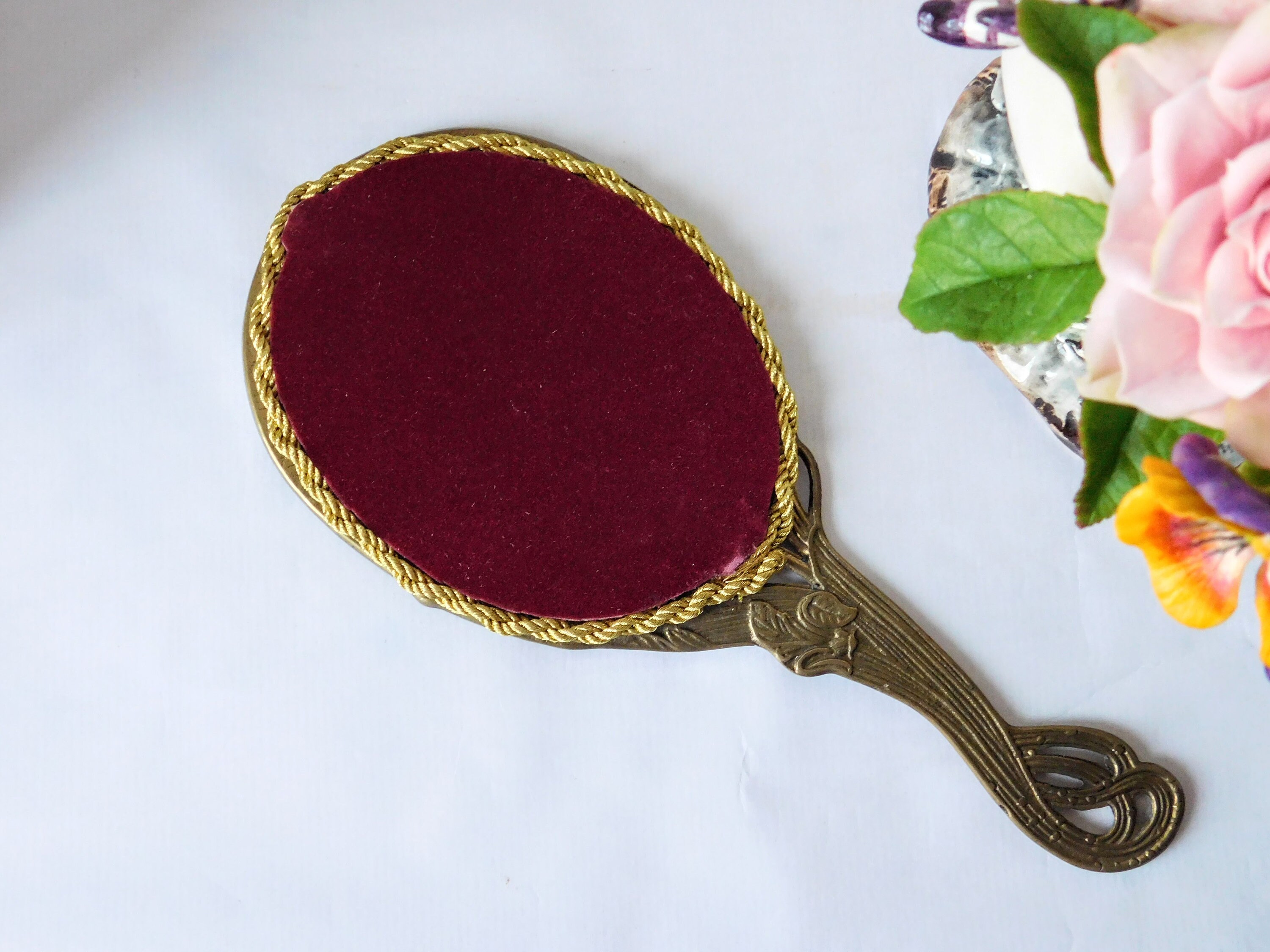 Vintage Brass Hand Mirror the Echo. Lovely Brass Etsy