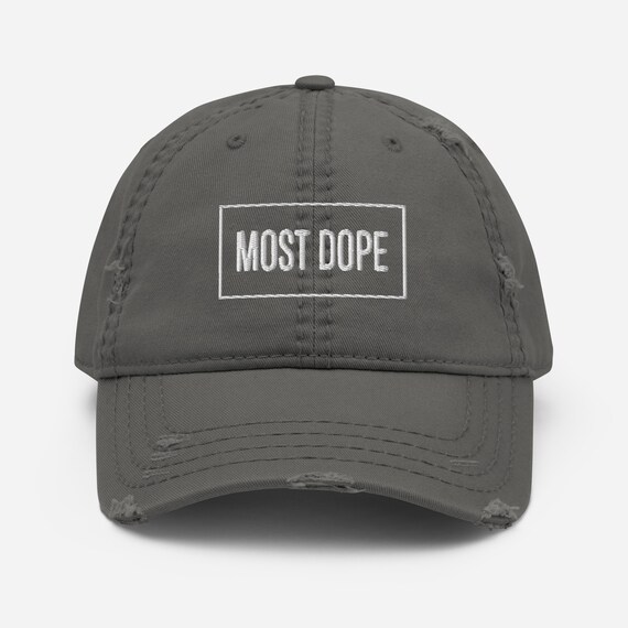 DOPE Embroidered Hat Distressed Hat 